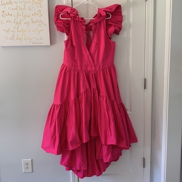 Making the Cut Season 3 Episode 1 Winning Look Sienna's Ruffle High-Low Dress - Picture 9 of 15